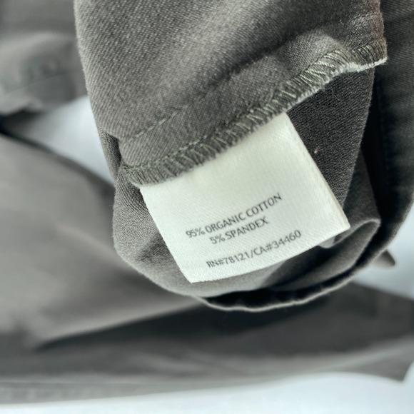 EILEEN FISHER Pants S Organic Cotton Twill Stretch Slim Straight 5 Pocket Gray - Picture 7 of 12